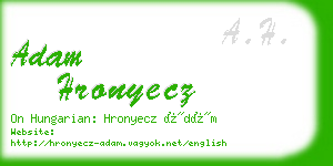 adam hronyecz business card